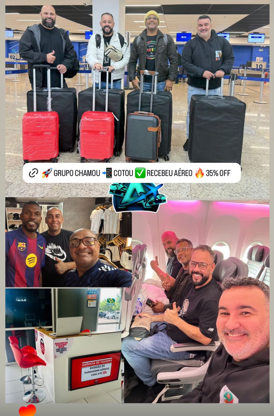 Grupo de clientes da AMD Viagens